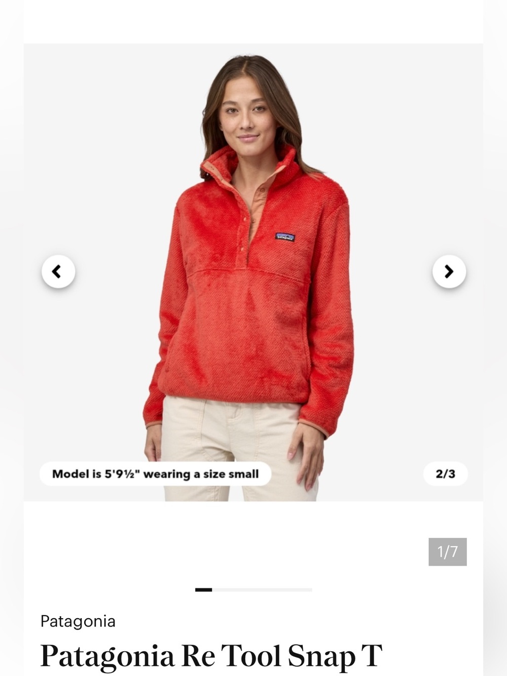 Like new! Patagonia Women's Snap‑T Fleece Pullover - Bright Red/orange! Size S!